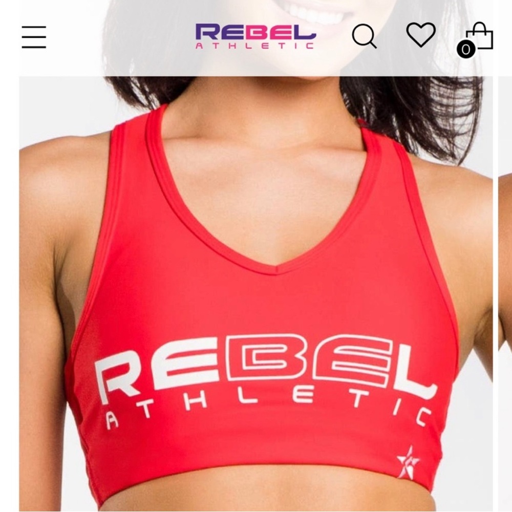 Rebel red athletic V neck AM